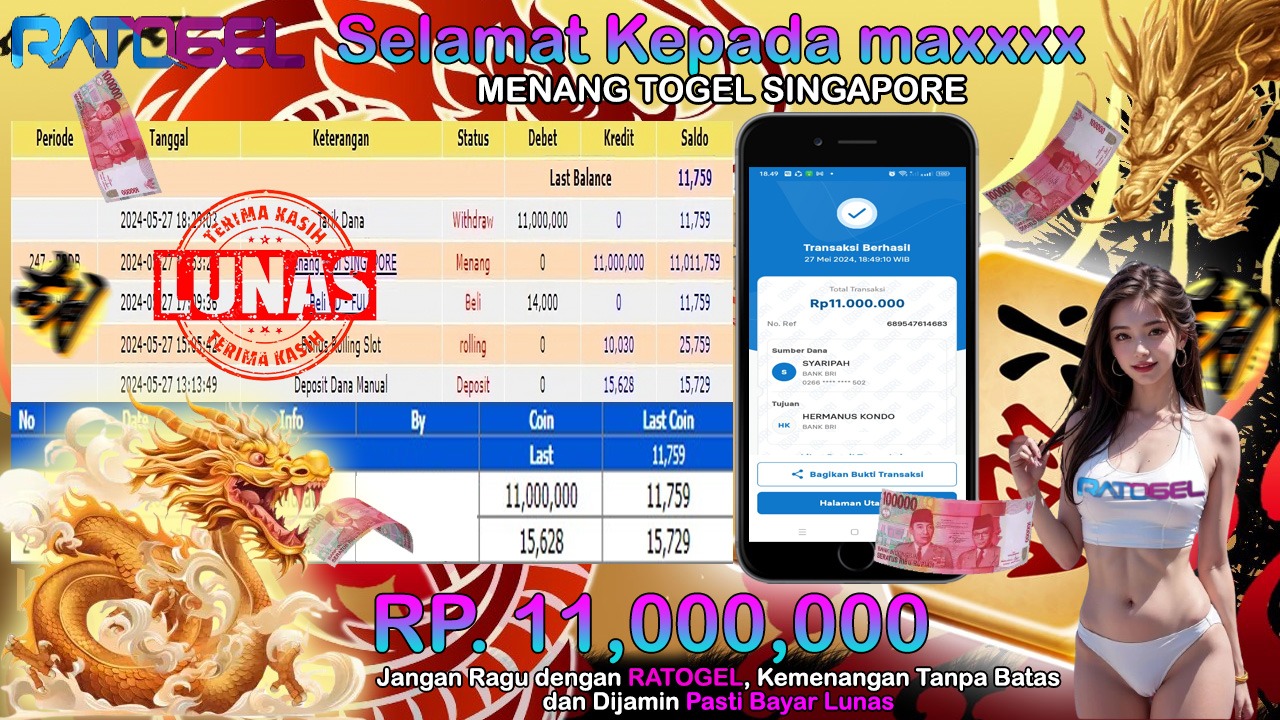 BUKTI JP SLOT DAN TOGEL TERPERCAYA DI INDONESIA TGL 27-05-2024